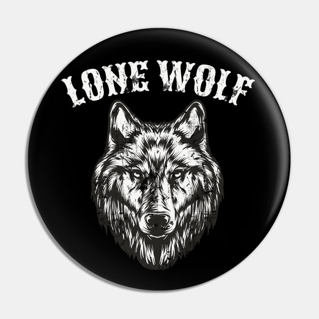 Lone Wolf Full Moon Biker Men Gift Pin by Foxxy Merch