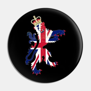 British Rampant Lion Pin