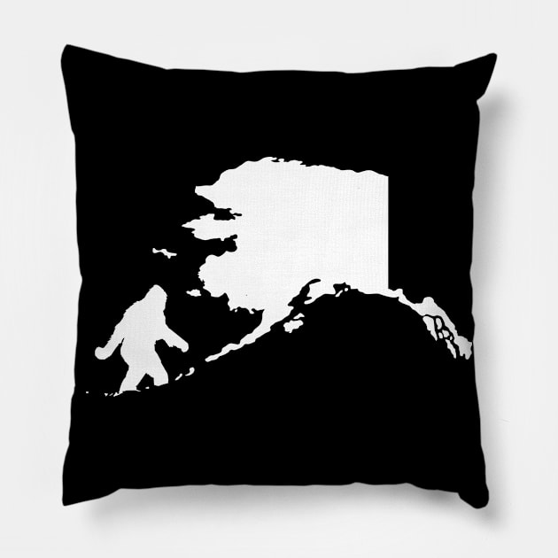 Alaska Bigfoot Gift Pillow by Tesszero