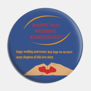 happy 34st wedding anniversary Pin