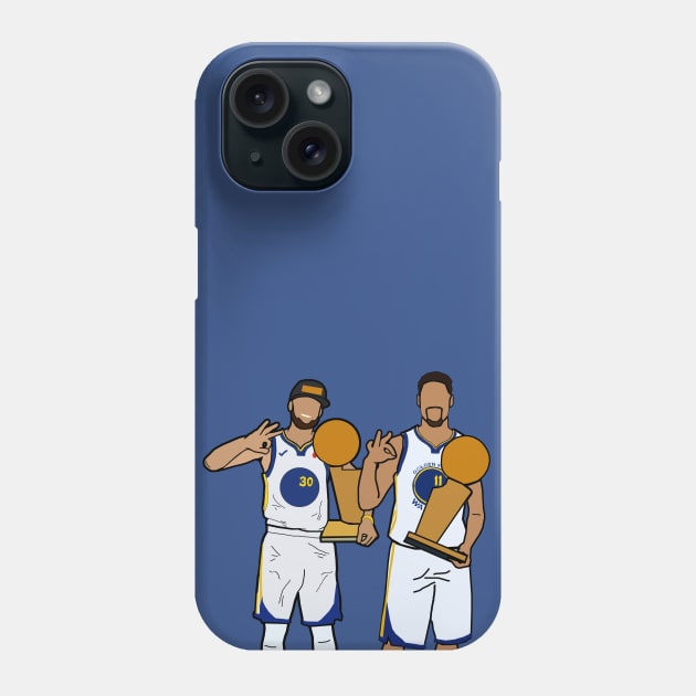 Steph Curry and Klay Thompson 'Splash Brothers' get a 3peat - NBA Golden State Warriors Phone Case by xavierjfong