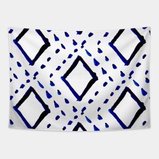 Shibori Tribal Pattern Tapestry