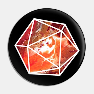 D20 Fireball Pin