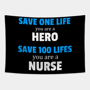 Nurse Superhero Save One Hundred Lives Tapestry