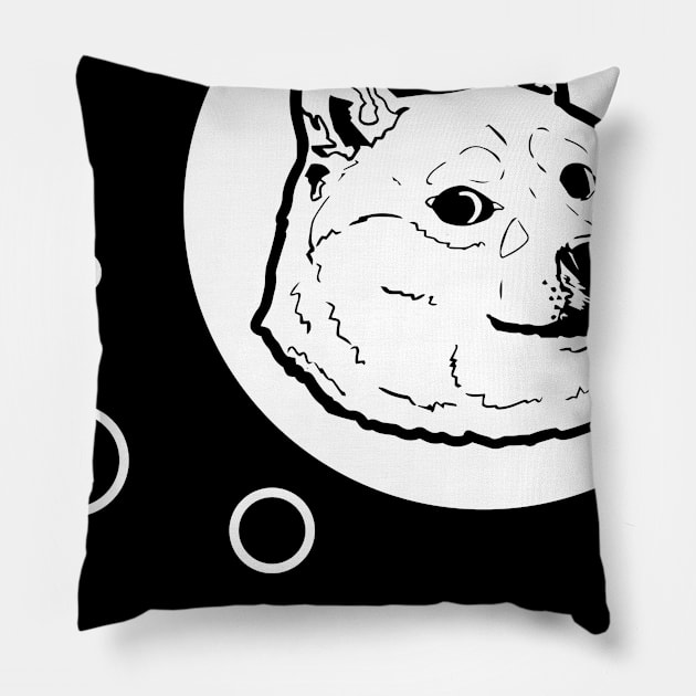 Doge to the Moon! Pillow by Starline Hodge