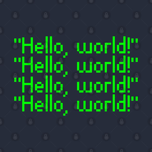 hello, world! funny coding programmers design by yassinnox