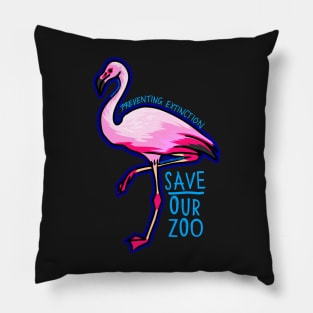 Day 14- Cartoon Chilean Flamingo Pillow