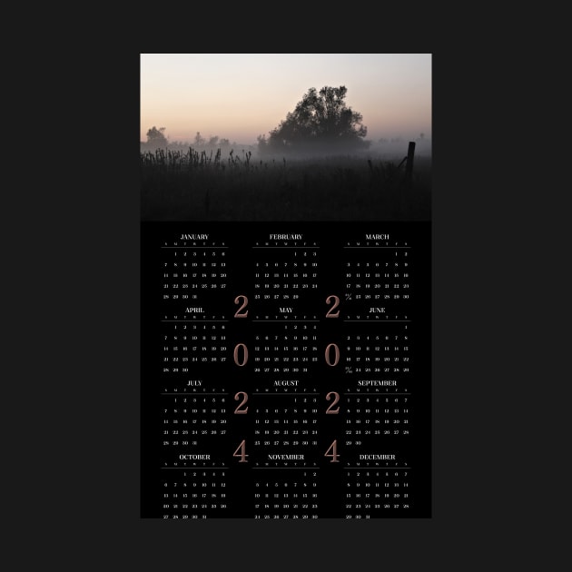 In a Twilight Mist • 2024 Year-at-a-glance Calendar by photoclique