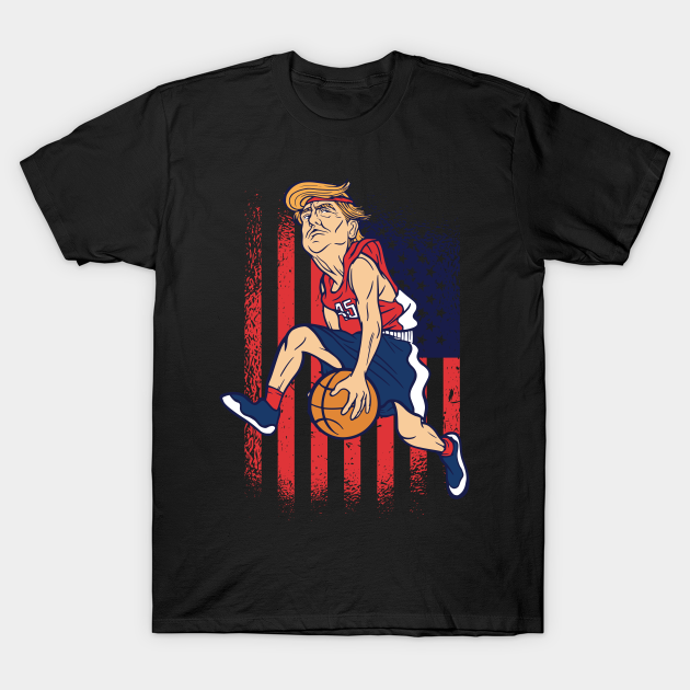 Discover Trump USA Flag Basketball - Donald Trump - T-Shirt