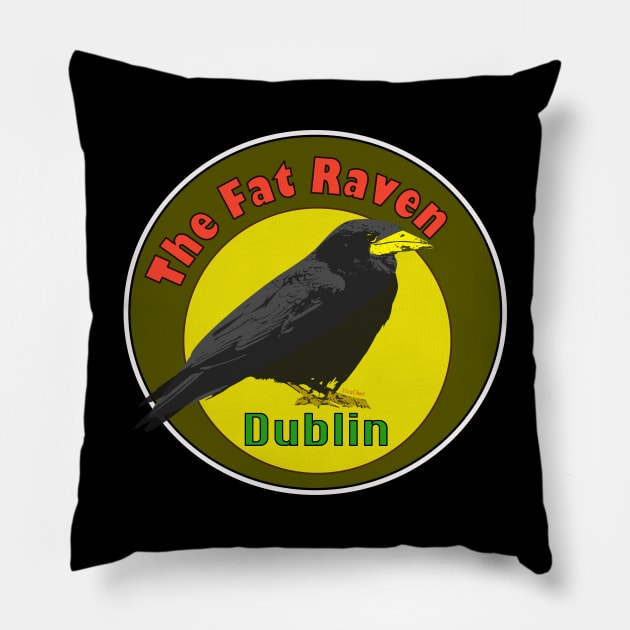The Fat Raven Pub - Dublin Pillow by vivachas