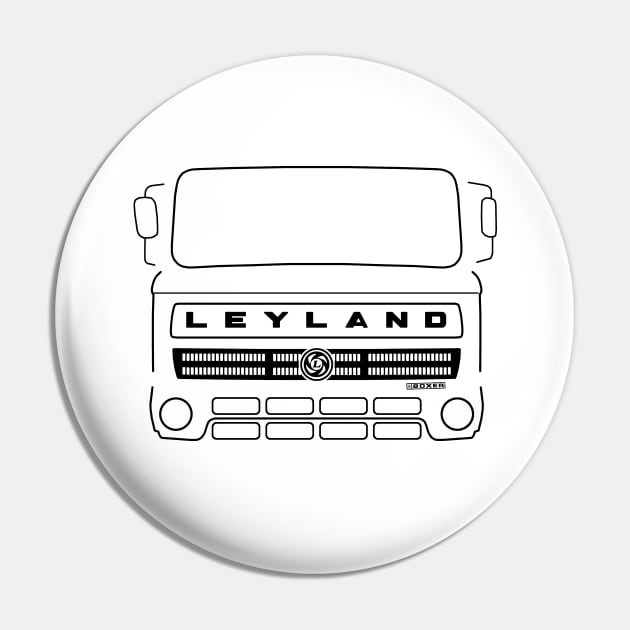 Vintage 1970s Leyland Boxer truck black outline graphic Pin by soitwouldseem