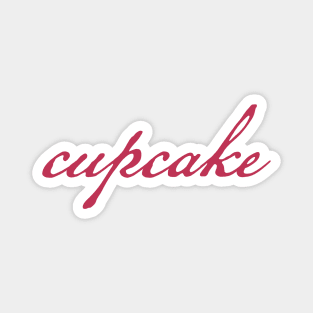 Cupcake Typography Viva Magenta Script Magnet