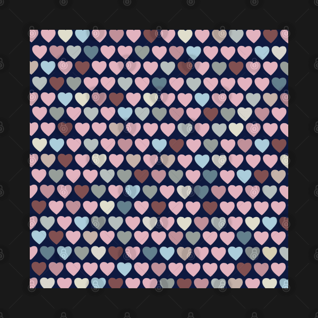 Valentines Hearts- Blue Background by smoochugs