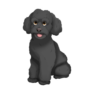 Black Toy Poodle Dog T-Shirt