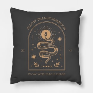 Transformation Mystical Spiritual Spirituality Flow Snake Pillow