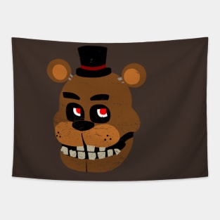 Freddy Fazbear Fierce Gaze - Vintage Cartoon Style Tapestry