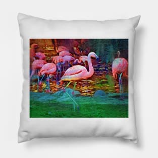 Pink Flamingos Pillow