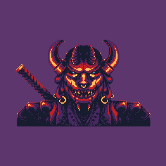 Pixel Demon Samurai by Doomgriever