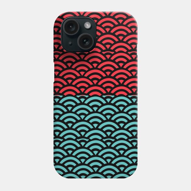 Retro Japanese Clouds Pattern RE:COLOR 19 Phone Case by HCreatives