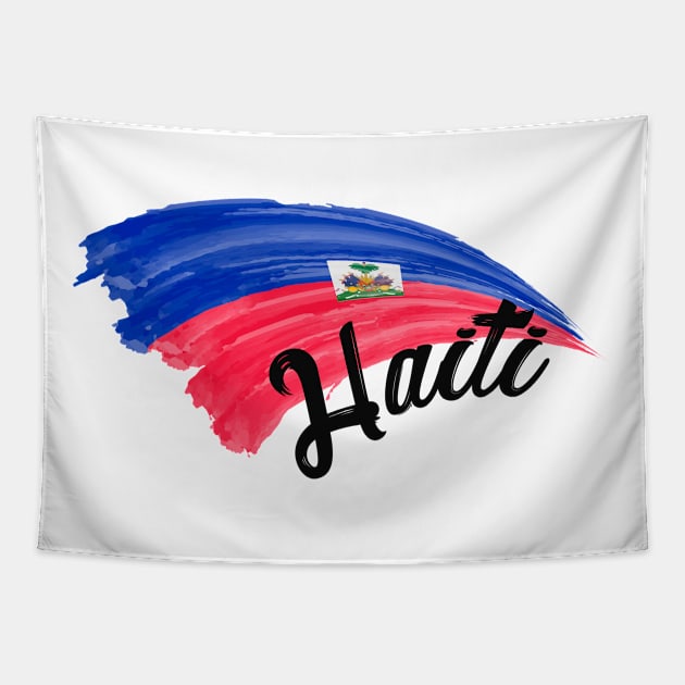 Haiti flag Tapestry by SerenityByAlex