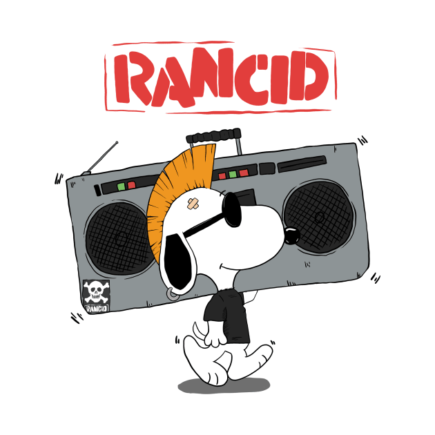 Rancid band merch - radio funny cartoon design by ROCKHOPPER