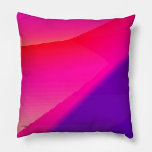 blue pink red abstract texture art Pillow