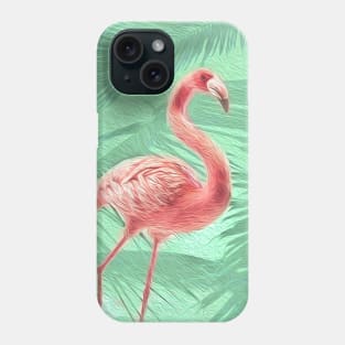 Mint + Pink Tropical Flamingo Phone Case