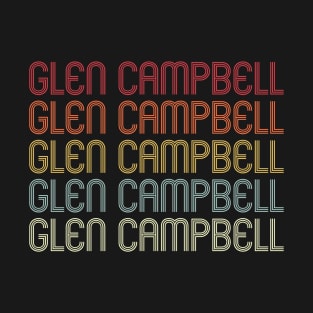 Retro Glen Wordmark Repeat - Vintage Style T-Shirt