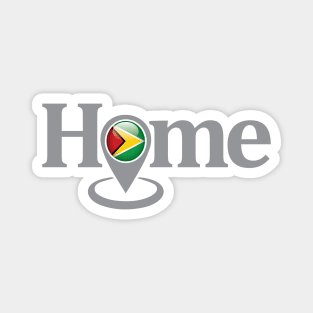 Guyana My Home with Google Maps Locate Icon Magnet