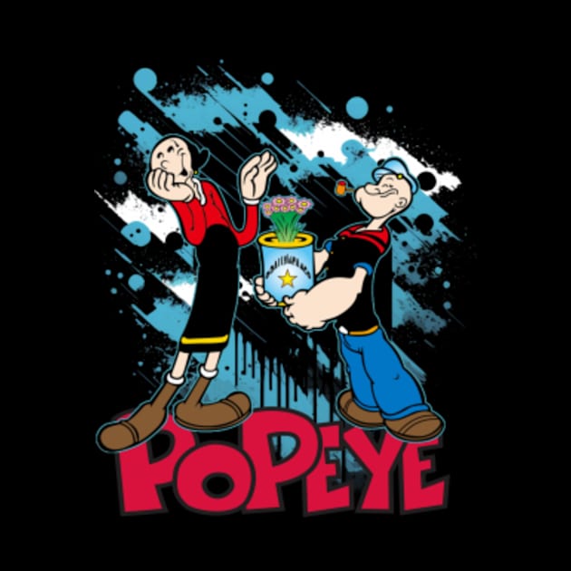Popeyes Timeless Appeal Commemorate His Endearing Character and Memorable Adventures on this Cartoon by RavenSHOPS