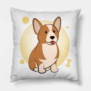 Cute corgi cartoon Pillow