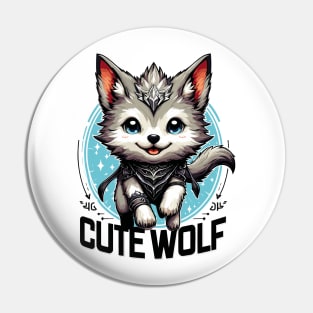 Cute Baby Wolf Pin