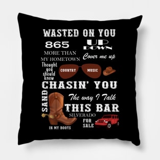 Country Music Funny Cowboy Cowgirl Rodeo Western Pillow