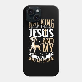Jesus and dog - Saluki Phone Case