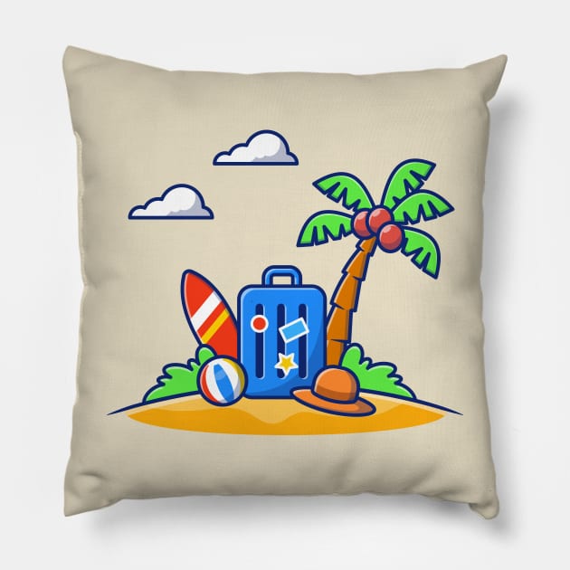Summer Vacation Travel Pillow by Catalyst Labs