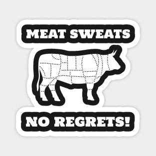 Meat Sweats, No Regrets! Magnet