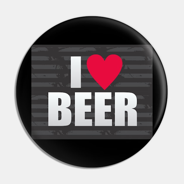 I Heart Beer Pin by Dale Preston Design