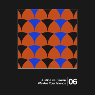 Justice vs Simian / Minimalist Graphic Artwork Design T-Shirt