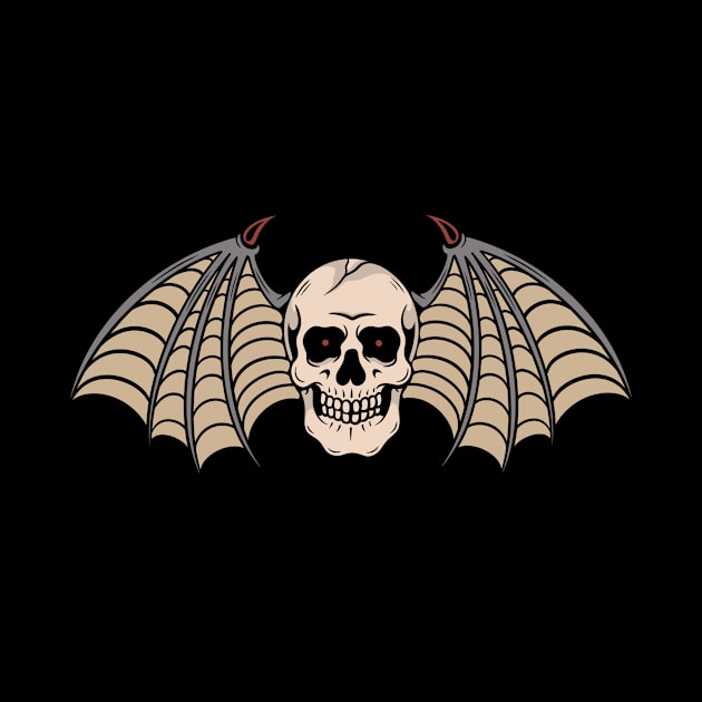 Skull Bat, Skeleton Bat by gggraphicdesignnn