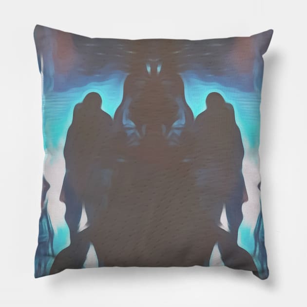 King in Dark Hide Pillow by Remlor