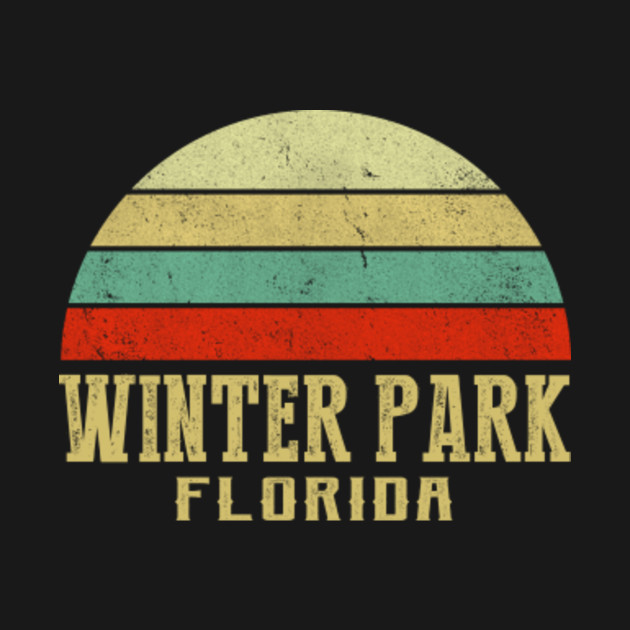 Florida Vintage Retro Sunset Winter Park Fl Shirt Winter Park