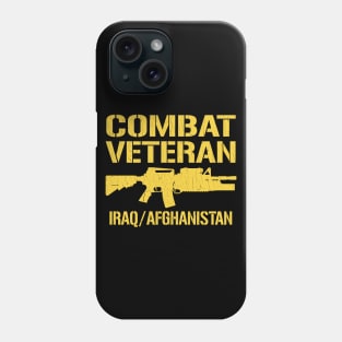 Combat Veteran Iraq and Afghanistan (vintage distressed) Phone Case