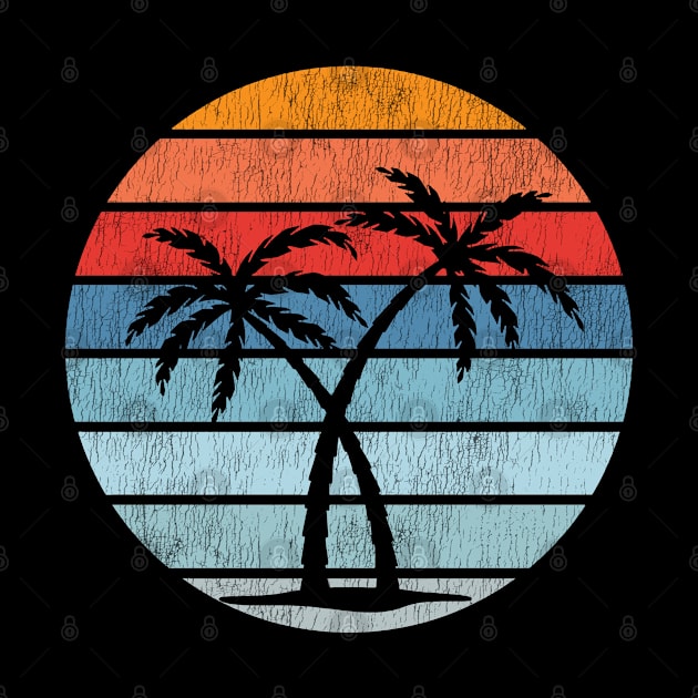 Tree Palm Sunset Beach Vintage by kaulang