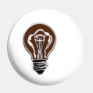 Light Bulb Brown Shadow Silhouette Anime Style Collection No. 431 Pin