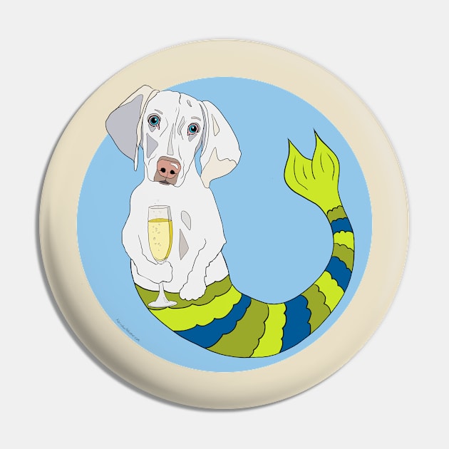 Dixie the Weimaraner Mermutt Pin by abrushwithhumor