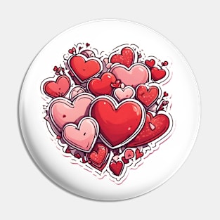 Heart Beats Sticker Pin