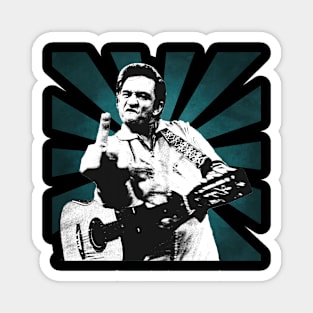 Johnny Cash II Retro Pixel II 70s Magnet