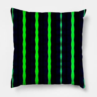 Wavy Neon Green Stripes Pillow