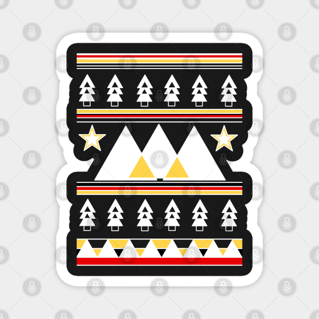 Cozy Aztec Christmas Pattern Magnet by faiiryliite