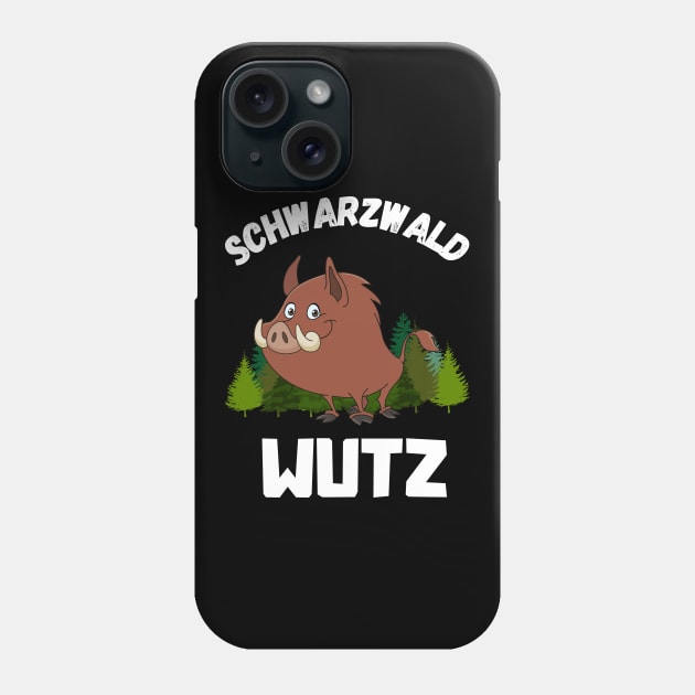 Schwarzwald Wutz lustiges Wildschwein Schwäbisch Phone Case by Foxxy Merch